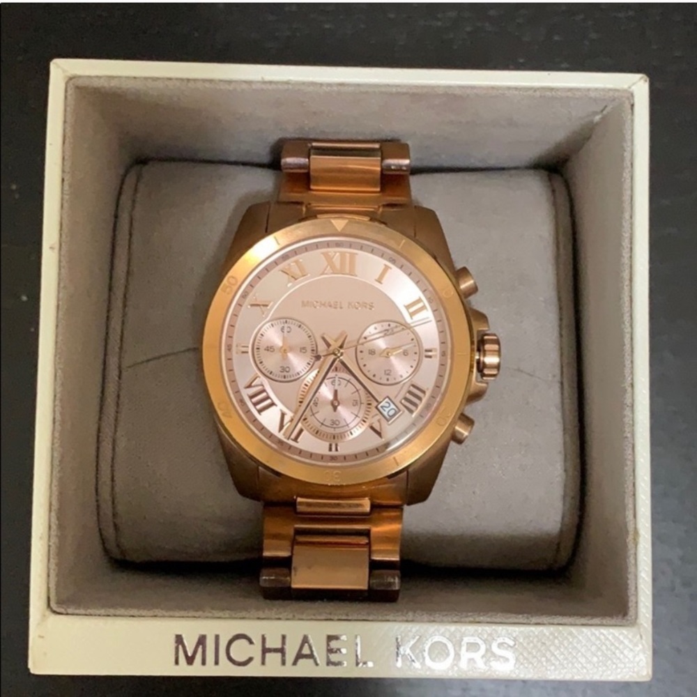 MK Rose Gold Brecken Watch